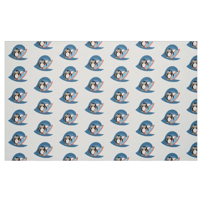 Penguin surfer fabric (Fat Quarter)