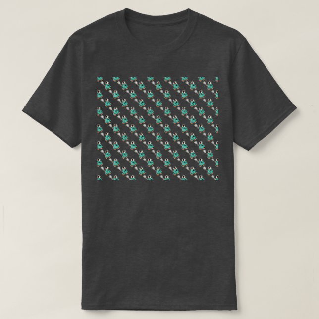 Penguin Tennis Pattern T-Shirt (Design Front)
