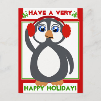 Penguin Toon Holiday! Postcard