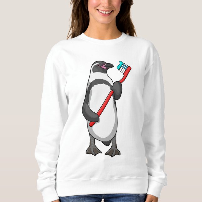Penguin Tooth brush Sweatshirt (Front)