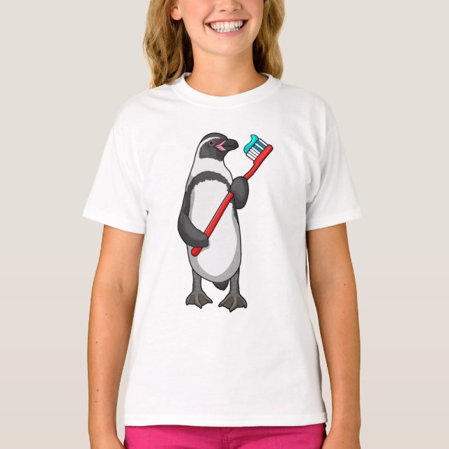 Penguin Tooth brush T-Shirt (Front)