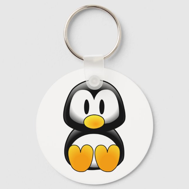 Penguin tux image key ring (Front)