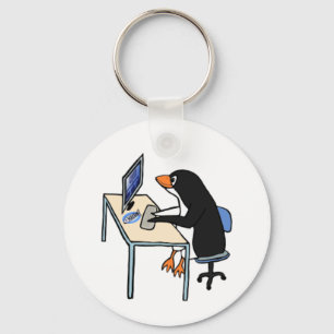 penguin tux system administrator key ring