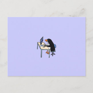 penguin tux system administrator postcard