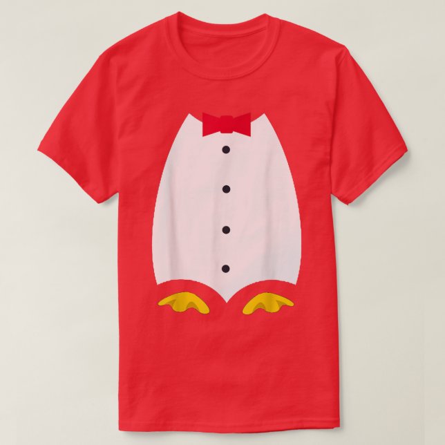 Penguin Tuxedo Costume T Shirt - Funny Halloween S (Design Front)