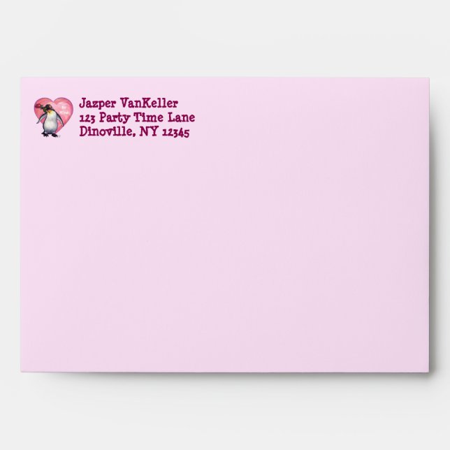 Penguin Valentine's Day Envelope (Front)
