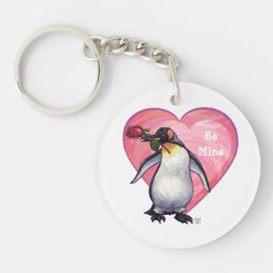 Penguin Valentine's Day Key Ring