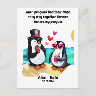 Penguin Valentines  Postcard