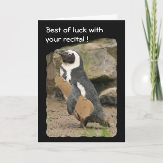 Penguin Violin Recital, Good Luck Card