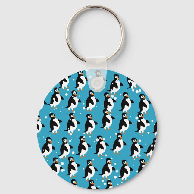 Penguin Wallpaper Key Ring (Front)