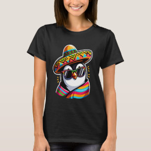Penguin Wearing Sombrero Mexican Mariachi Cinco De T-Shirt