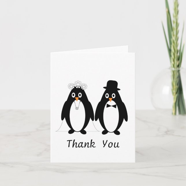 Penguin Wedding Thank You (Front)