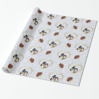 Penguin Wedding Wrapping Paper