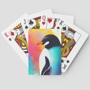 Penguin Wild Nature Animal Color Art Painting Playing Cards
