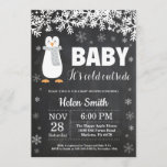 Penguin Winter Baby Shower Chalkboard Invitation<br><div class="desc">Penguin Winter Baby Shower Invitation. Baby its cold outside Baby Shower Invitation. White Snowflake. Baby its cold outside Baby Shower invitation. Boy or Girl Baby Shower Invitation. Winter Holiday Baby Shower Invite. Chalkboard Background. Black and White. For further customisation, please click the "Customise it" button and use our design tool...</div>