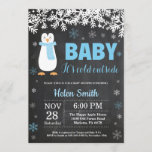 Penguin Winter Boy Baby Shower Chalkboard Invitation<br><div class="desc">Penguin Winter Boy Baby Shower Invitation. Baby its cold outside Baby Shower Invitation. White Snowflake. Baby its cold outside Baby Shower invitation. Boy Baby Shower Invitation. Winter Holiday Baby Shower Invite. Chalkboard Background. Black and White. For further customisation, please click the "Customise it" button and use our design tool to...</div>