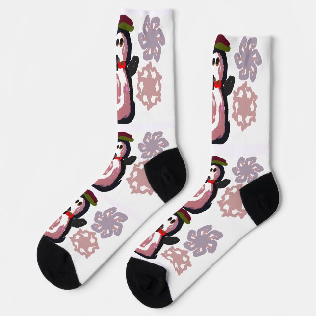 Penguin Winter  Socks (Left)