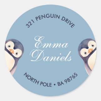 Penguin Winter Wonderland Sticker – Ice Blue