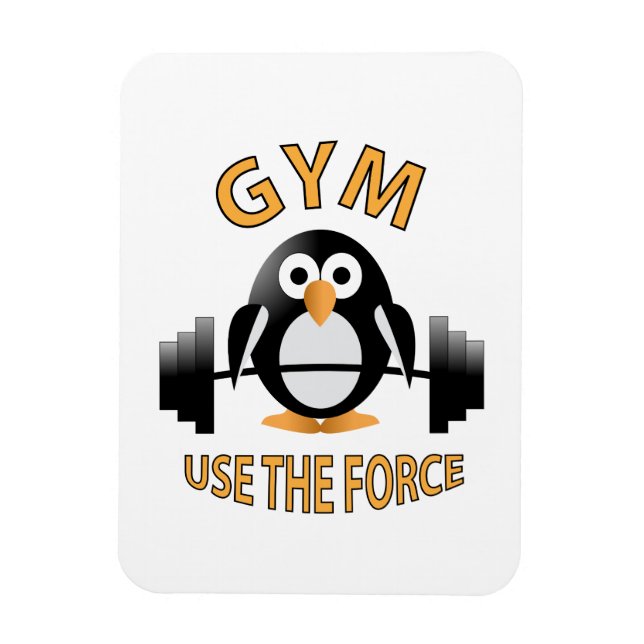 Penguin with a barbell magnet (Vertical)