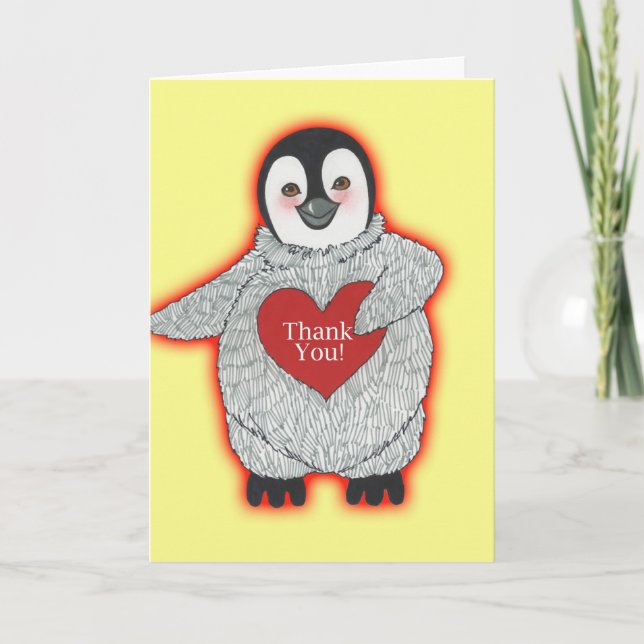 Penguin with a Heart Thank You (Front)