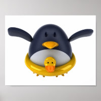 Penguin With A Rubber Duck