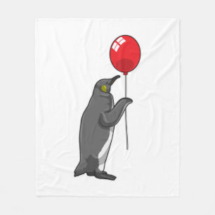 Penguin with Balloon Fleece Blanket