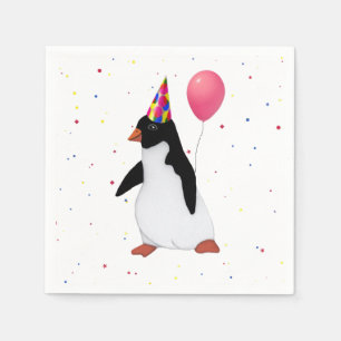 Penguin With Balloon Paper Napkin