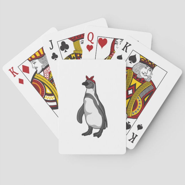 Penguin with Bandana Playing Cards (Back)