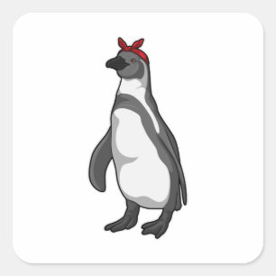 Penguin with Bandanna Square Sticker