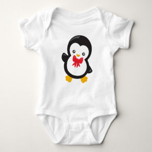 Penguin With Bow Tie, Cute Penguin, Little Penguin Baby Bodysuit