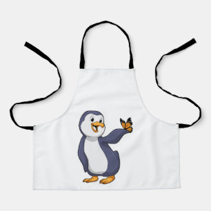 Penguin with Butterfly Apron