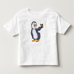 Penguin with Butterfly Toddler T-Shirt