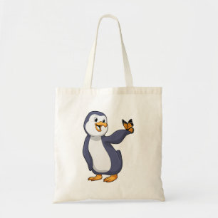 Penguin with Butterfly Tote Bag