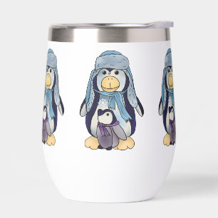 Penguin with child coffee cup