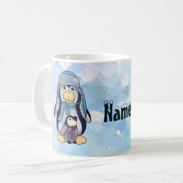 Penguin with child cup (Front Left)