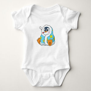 Penguin with Clinical thermometer Baby Bodysuit