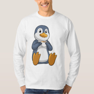 Penguin with Coffee Cup T-Shirt