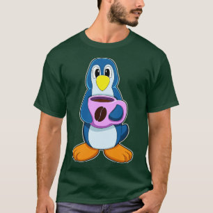Penguin with Cup of Coffee 1 T-Shirt