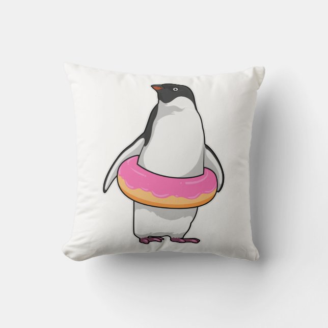 Penguin with Doughnut Cushion (Front)