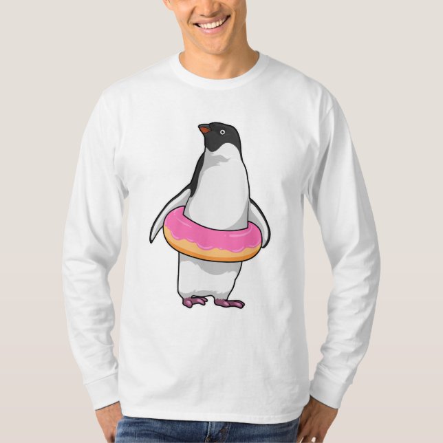Penguin with Doughnut T-Shirt (Front)