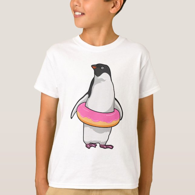 Penguin with Doughnut T-Shirt (Front)