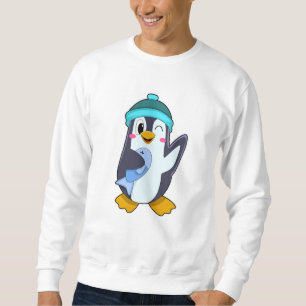 Penguin with Fish & Hat Sweatshirt