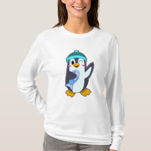 Penguin with Fish & Hat T-Shirt