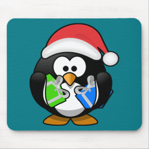 Penguin with Gifts Mouse Pad