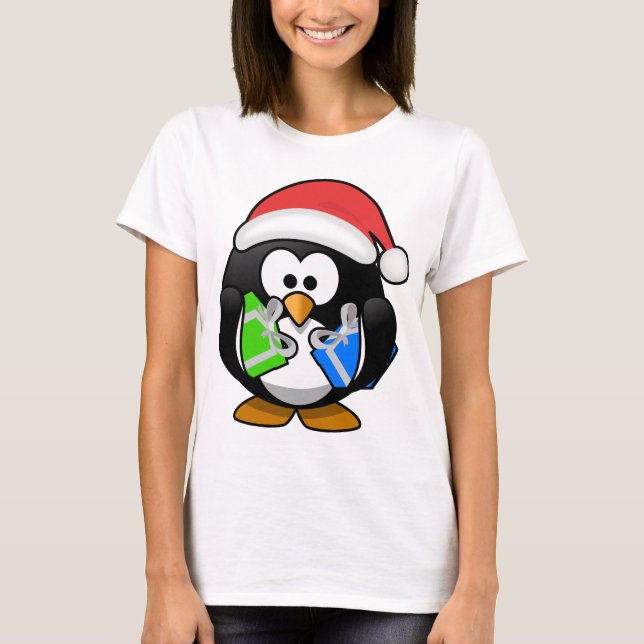 Penguin with Gifts T-Shirt (Front)