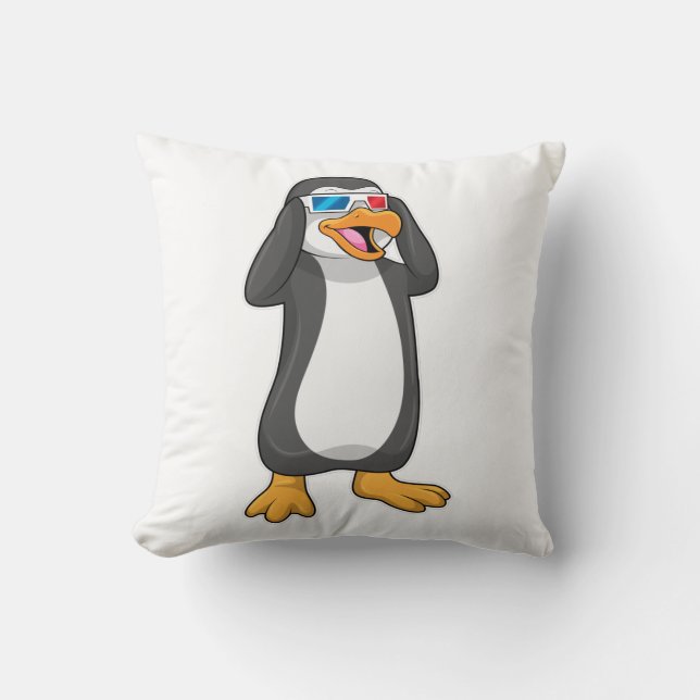 Penguin with Glasses Cushion (Front)