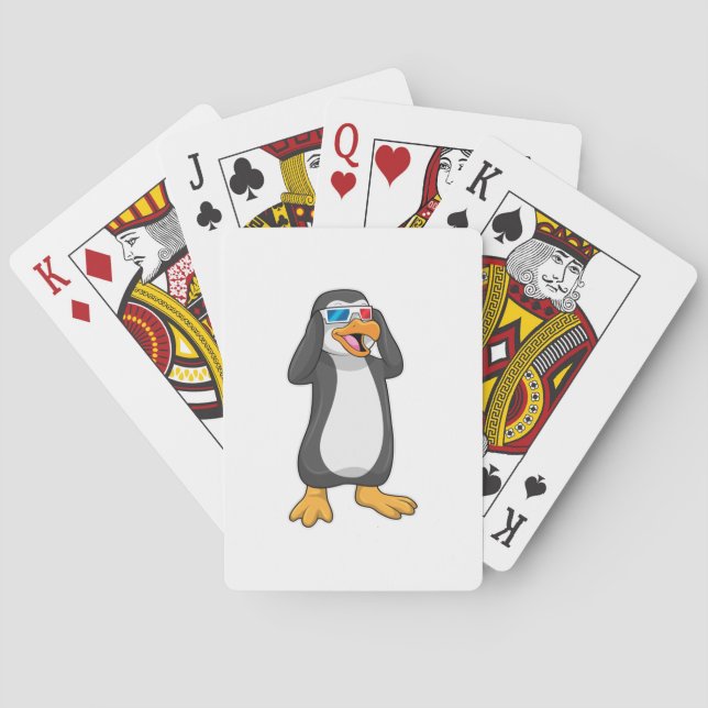 Penguin with Glasses Playing Cards (Back)