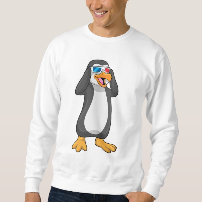 Penguin with Glasses Sweatshirt (Front)