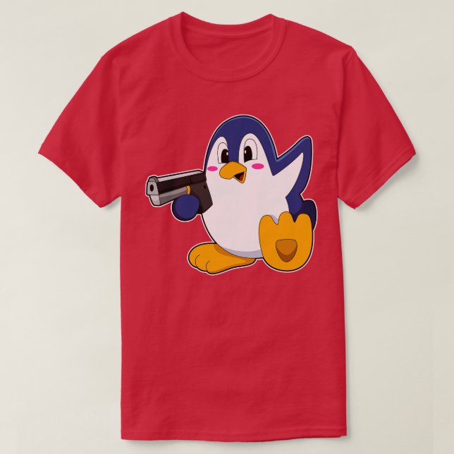 Penguin with Gun T-Shirt (Design Front)