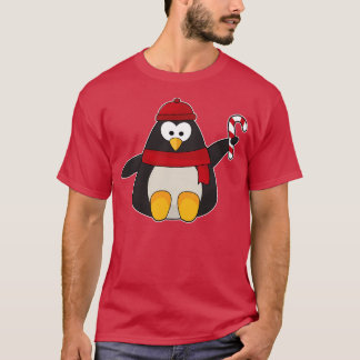 Penguin with Hat Scarf T-Shirt